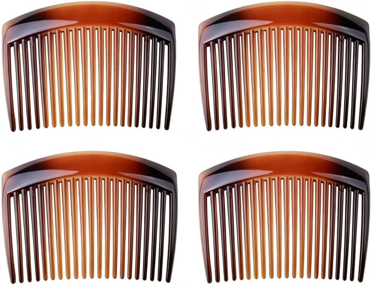 Haar kam voor vrouwen - Elegante Franse kam in havana bruin - Veelzijdig haaraccessoire voor updo - ShopVlot