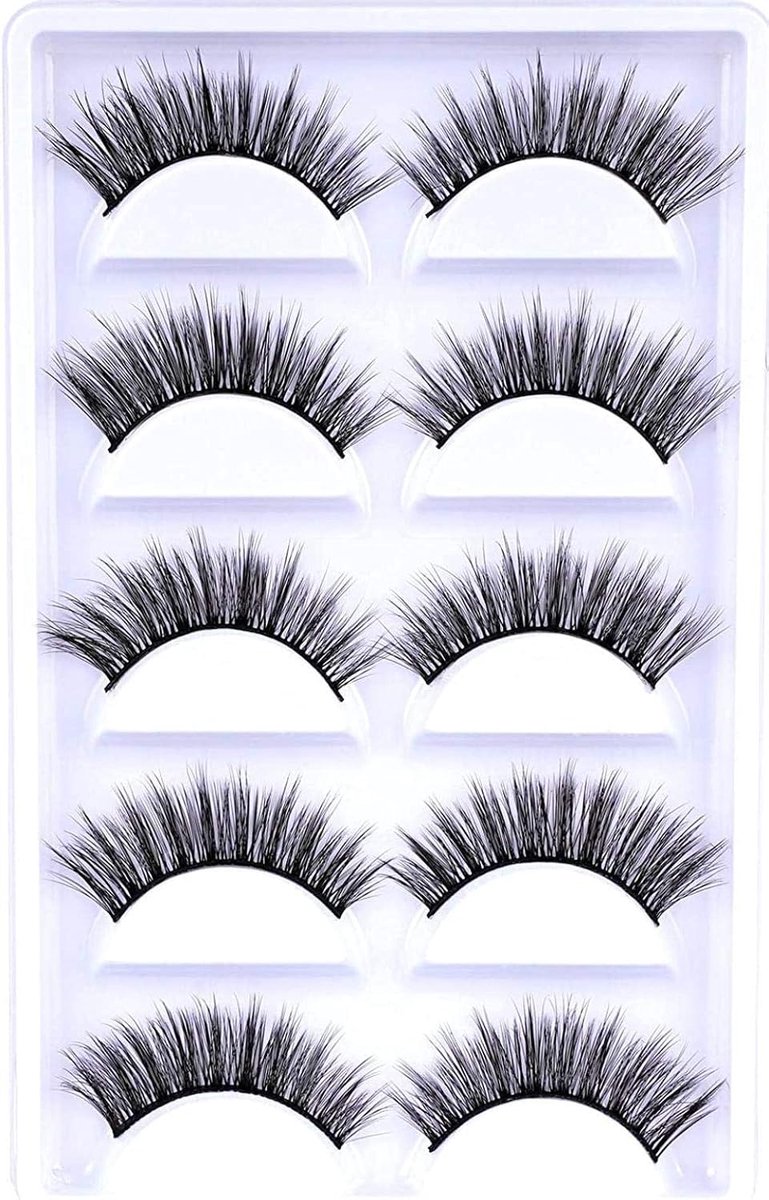 Valse Wimpers 10 Paar - Herbruikbaar Lang Natuurlijk Fluffy - Perfect voor Dagelijks Gebruik - ShopVlot