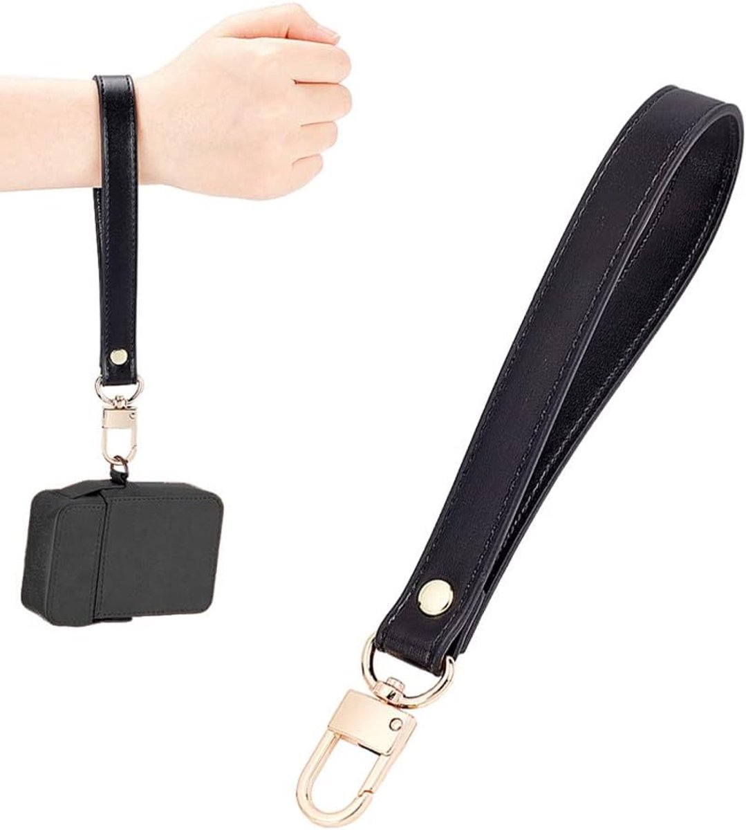 Leren polsband 21 cm - bruin - stoer design - perfecte accessoire - ShopVlot