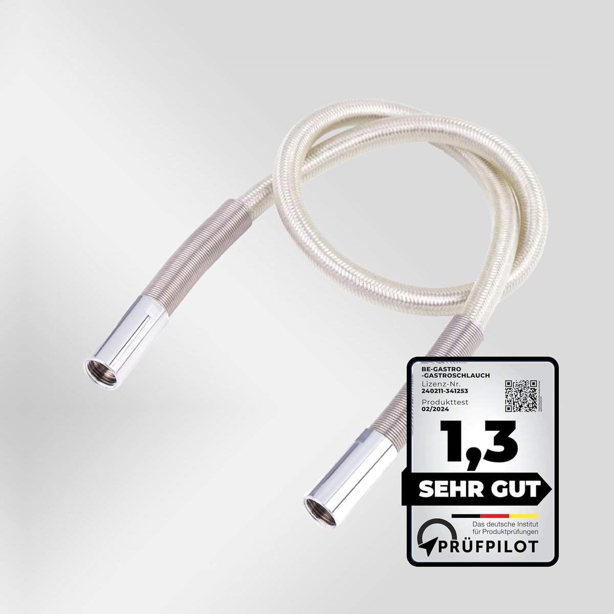 SnelShoppen - Professionele Douche Slang 120 cm - Vervangingsslang voor Keuken en Gastronomie - Roestvrijstalen Handdouche met 1/2 Inch Aansluiting -