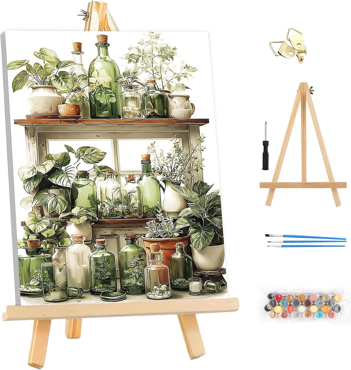 Paint by Numbers voor Volwassenen 25x35cm - Met Frame en Acrylaatverf - Voor Thuis Wanddecoratie - ShopVlot