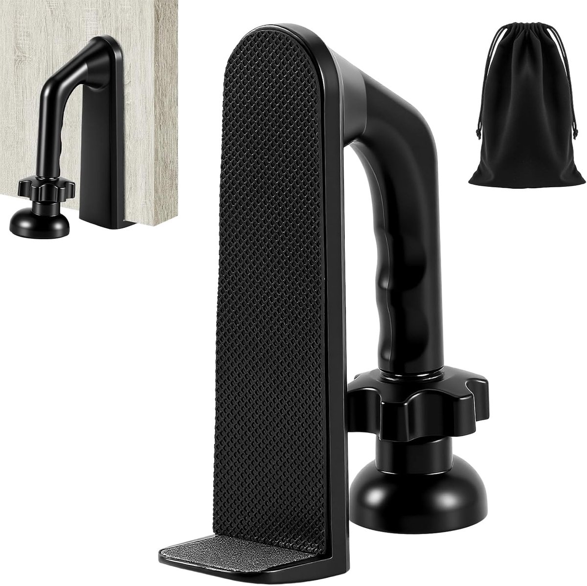 SnelShoppen - Portable Deurslot Aluminium Burglar Protection - Deurstopper, Verstelbaar voor 5-35mm Kloof, Antislip Deurbeschermer, Reisveiligheid voo