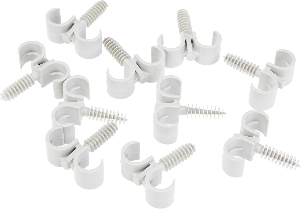 SnelShoppen - Elektrische Doos 10 Dubbele Clips Umbrella 16A 20 Grijs - Ideaal voor Elektrische Verbindingen, Voor Rigid Copper Draad, Hoogwaardige Is