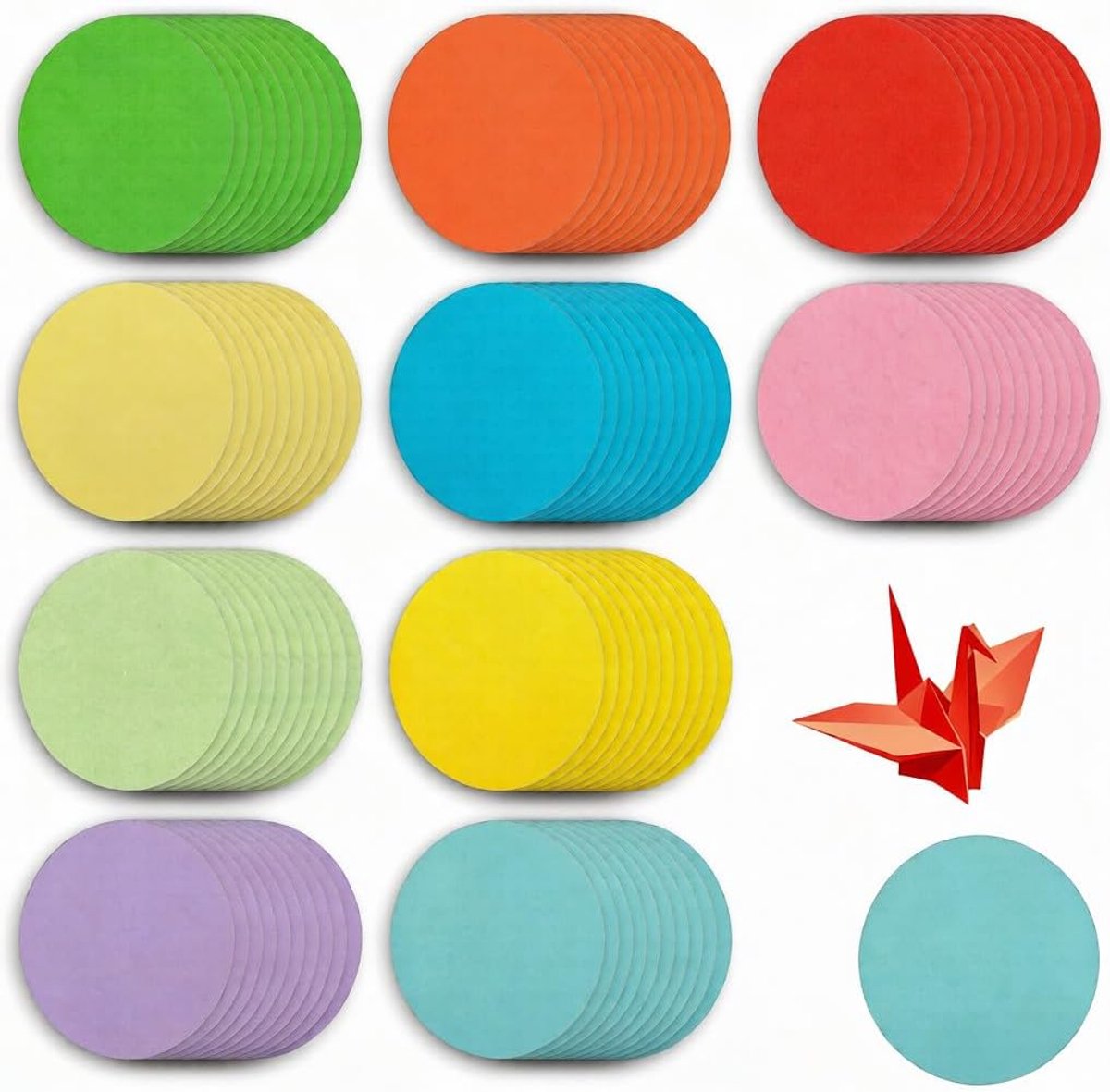 Gekleurde knutselcirkels 200 stuks – Voorgesneden kleurrijke kartonnen schijven – DIY decoratie papier in 10 kleuren – Ronde knutselvormen voor kinderen, schoolprojecten, feestve