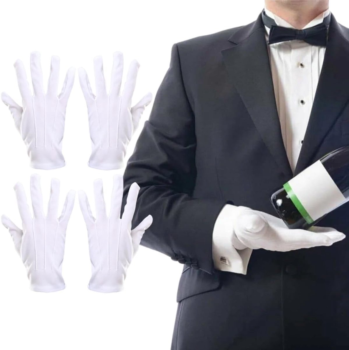 Handschoenen, katoenen handschoenen wit, care beschermende handschoenen, witte stoffen handschoenen, comfortabele en ademende werkhandschoenen voor huidverzorging