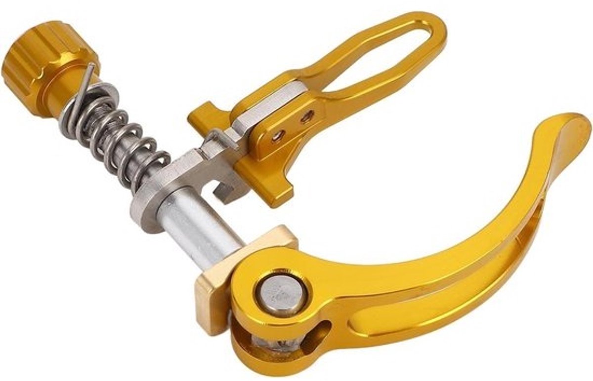 Zadelpenklem - Zadelbinder voor zitbuis - Zithoogte aanpassen - Snelle ontgrendeling - 318 mm - Goud