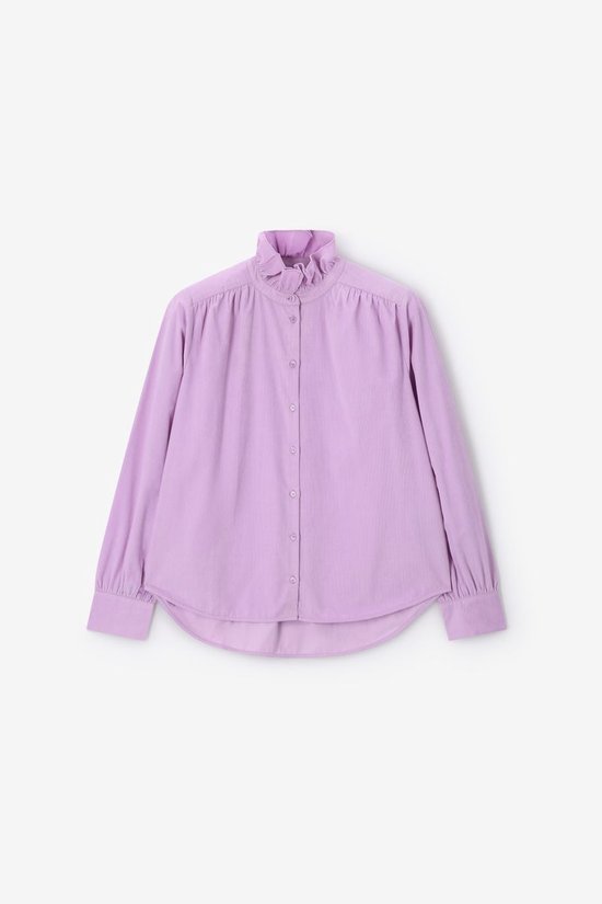 Lichtpaarse Corduroy Blouse