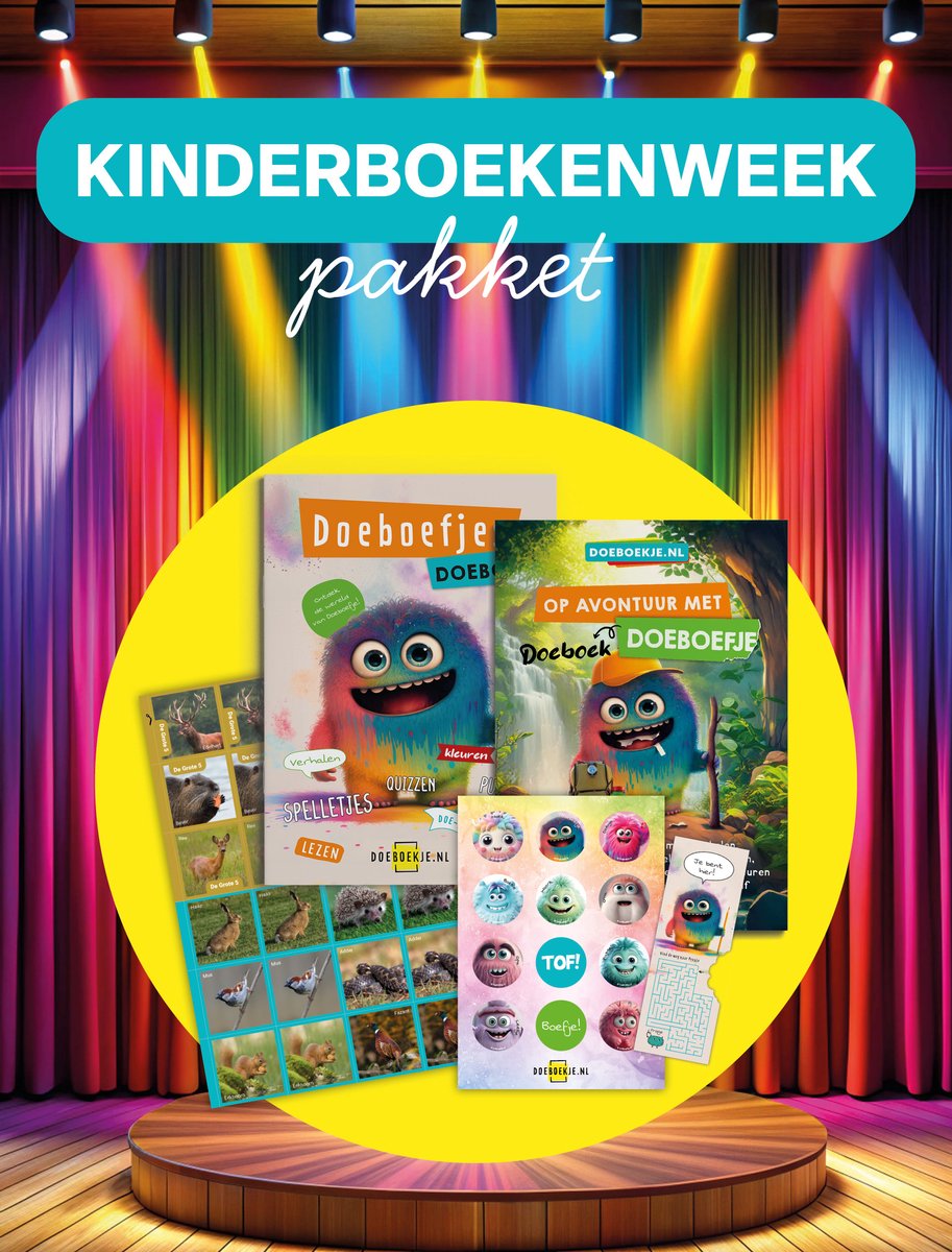 Doeboekje.nl Kinderboekenweek voordeelpakket - verhaaltjes, puzzels, knutsels, spelletjes, proefjes, memory, stickers - kinderen 7 tm 12 jaar
