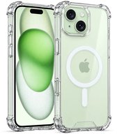Hoesje Geschikt voor iPhone 13/14 - Transparant - MagSafe Geschikt - Shockproof - Slank Design - Verstevigde Hoeken