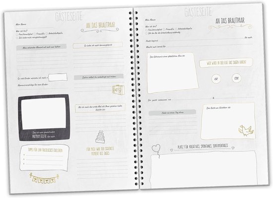 XXL-gastenboek voor bruiloft met slimme vragen — afbeelding 4