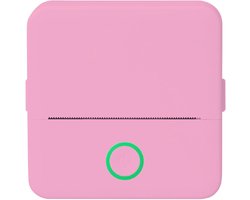 Miniprinter - Mini Bluetooth thermische printer - 200 dpi, printen zonder inkt - Inclusief 10 rollen papier - Perfect voor het afdrukken van etiketten, lijsten en foto's - Draagbaar ontwerp voor gebruik op kantoor, school en thuis - Roze