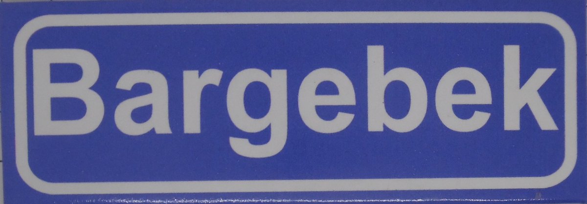 Souv© - koelkast magneet - plaatsnaam bord - kombord - souvenir - koelkastmagneetje - relatiegeschenk Bargebek