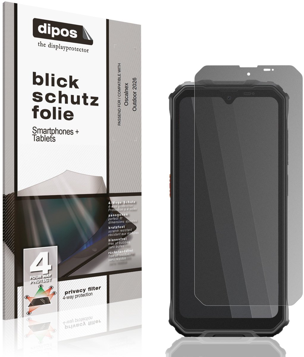 dipos – Matte Privacy Screenprotector geschikt voor Oscalnex Outdoor 2026 | Anti-Spy Beschermfolie