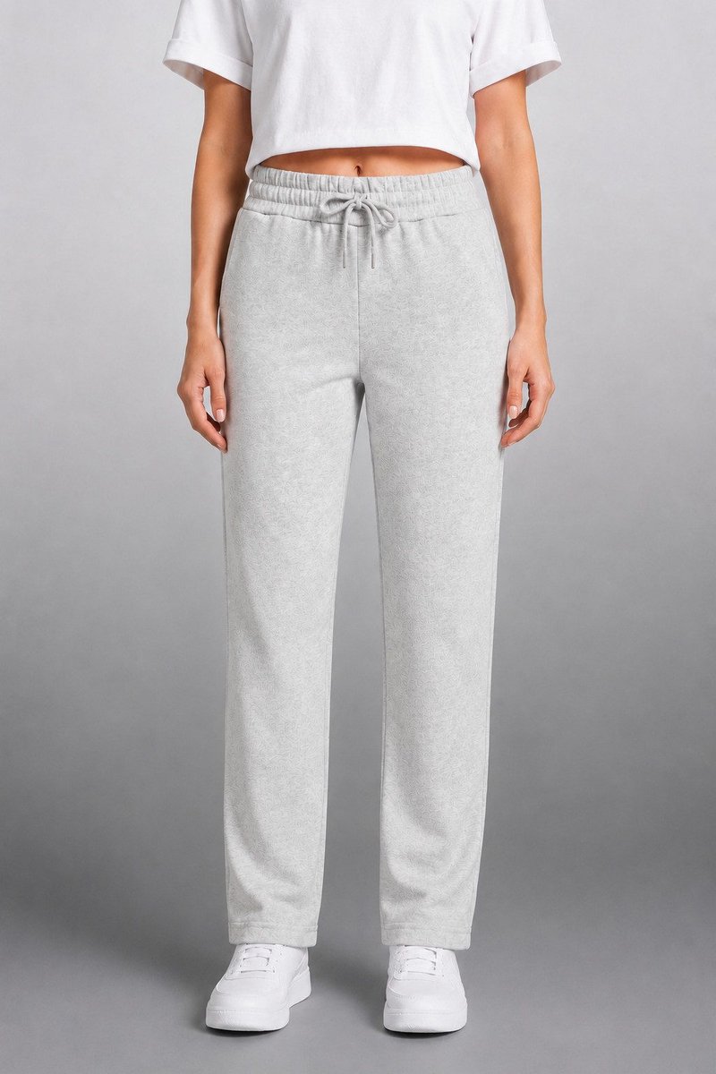 Ross Camp joggingbroek dames - sportbroek katoen - trainingsbroek rechte pijp - Grijs - XL