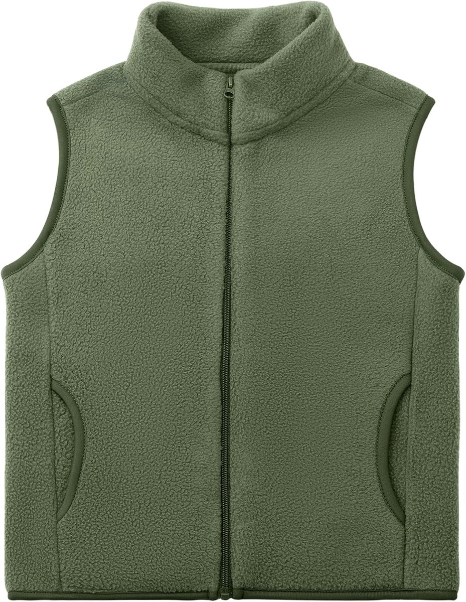 Fleecevest voor peuters en kinderen, volwassenen, mouwloze jas, opstaande kraag, winddicht, ritssluiting, polar fleece, solide ouder-kind, lichte kinderjas, bovenkleding, bovenkleding, bovenstukken,