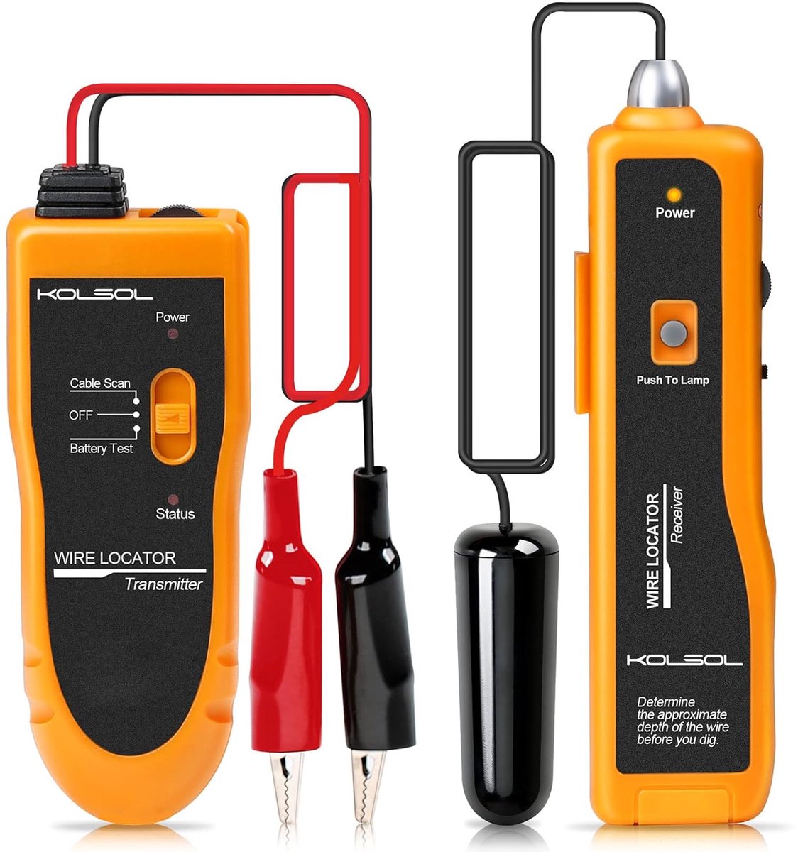 SnelShoppen - Underground Wire Locator Cable Tester F02 met Oordopjes voor het Lokaliseren van Draad, Kabels, Pet Fence en Elektrische Draden