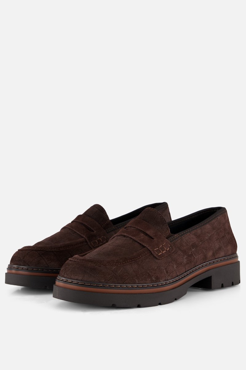 Feyn Instappers bruin Suede - Maat 42