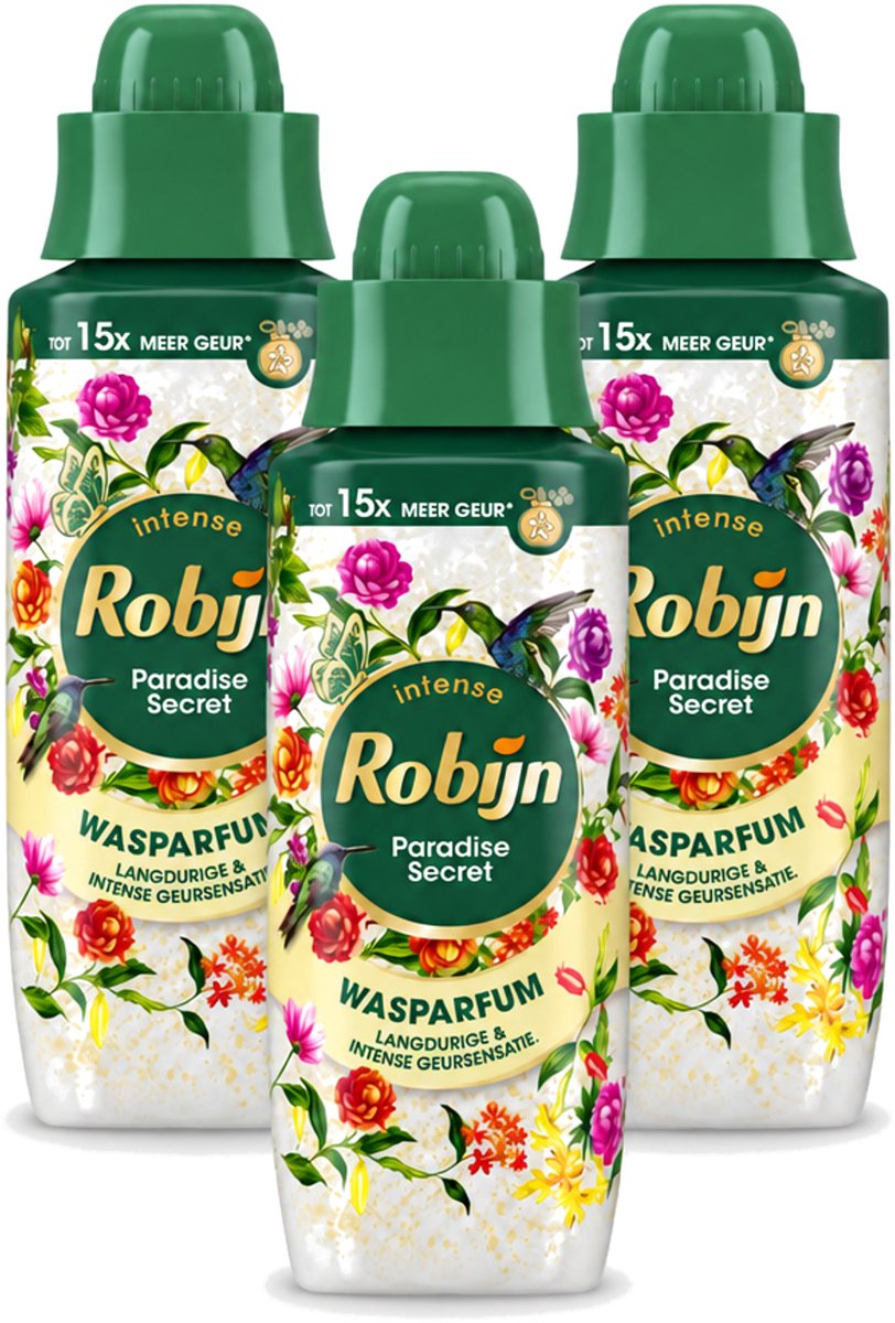 3 x Robijn – Wasparfum – Paradise Secret – 342 ml - Voordeelverpakking - 3 stuks