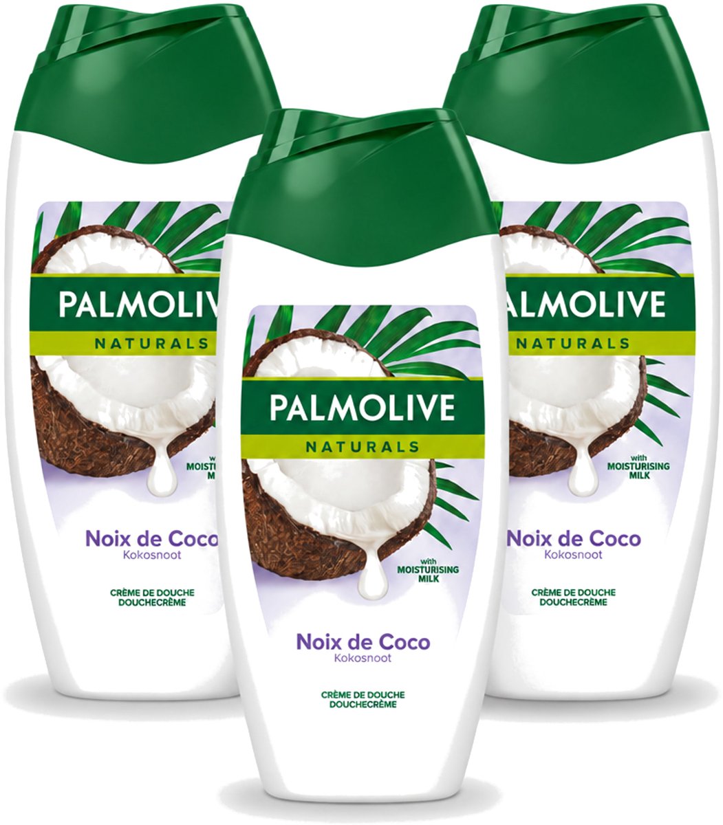 3 x Palmolive Naturals - Douchecrème - Kokosnoot - 250 ml - Voordeelverpakking - 3 stuks