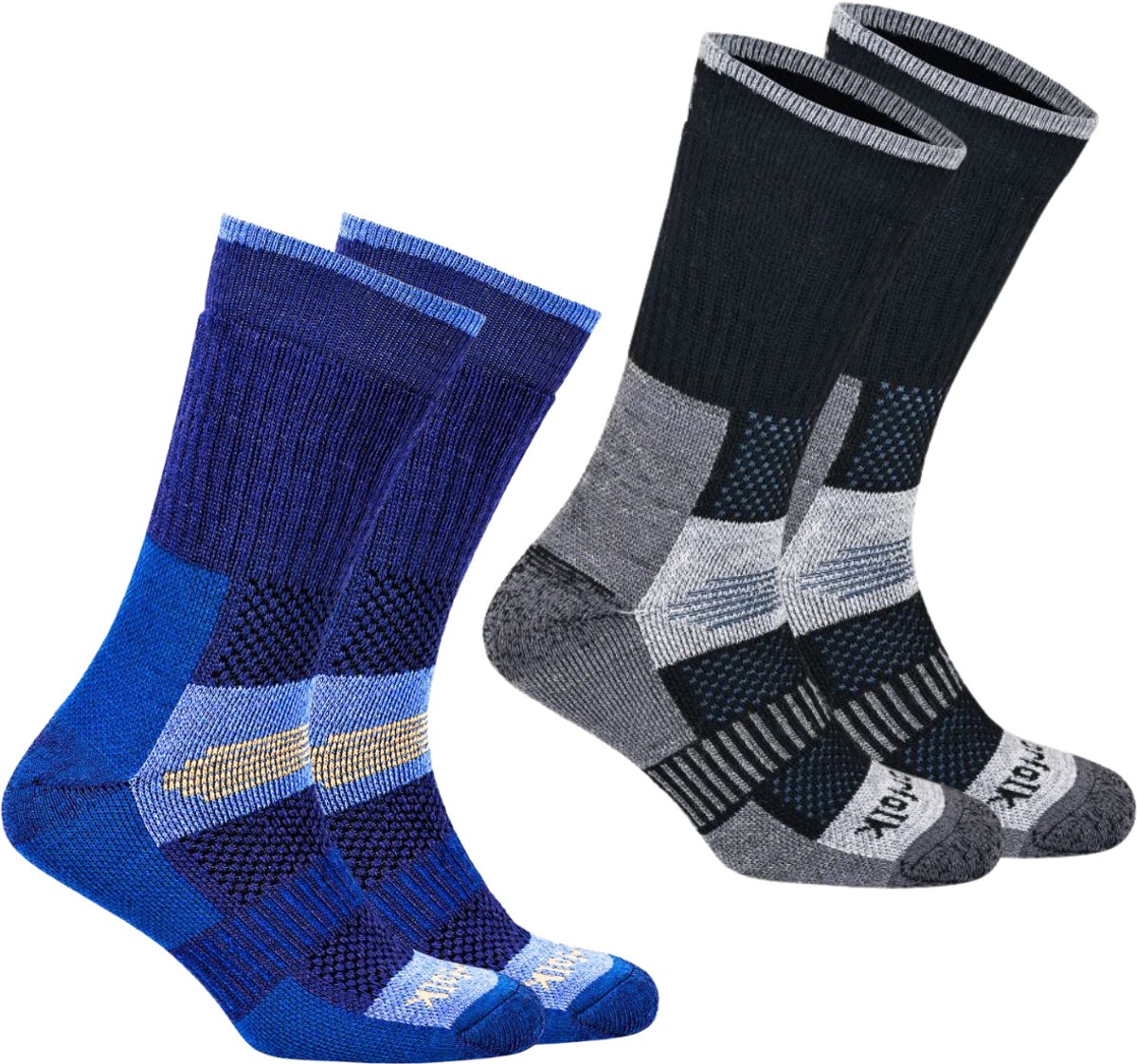 Norfolk Wandelsokken 60% Merino wol Sokken Outdoor Thermo sokken Ultieme Volledig Gedempt Thermische Outdoorsokken Wollen Sokken Warme sokken – Voyager Zwart
