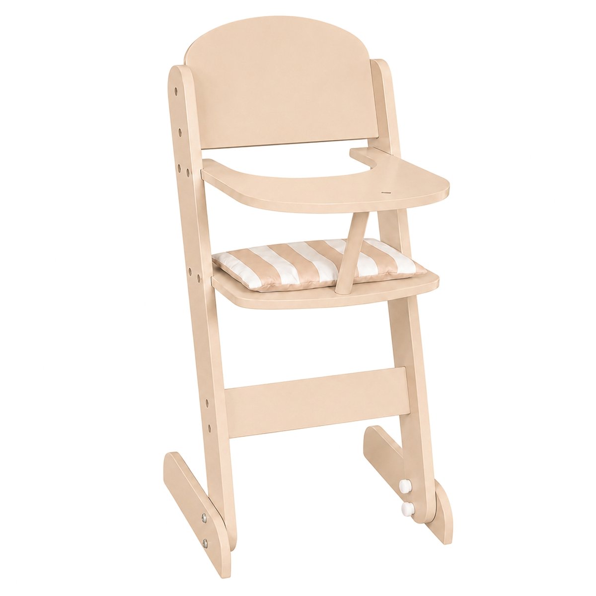 howa Houten Poppenstoel „stripes“ met Zitkussen voor poppen tot 48 cm – beige 28403