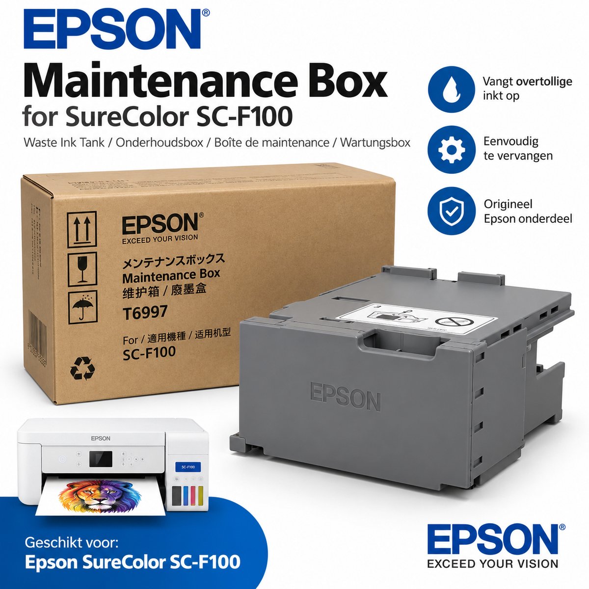 Epson SC-F100 Maintenance Box – Onderhoudsbox / Afvalinkttank