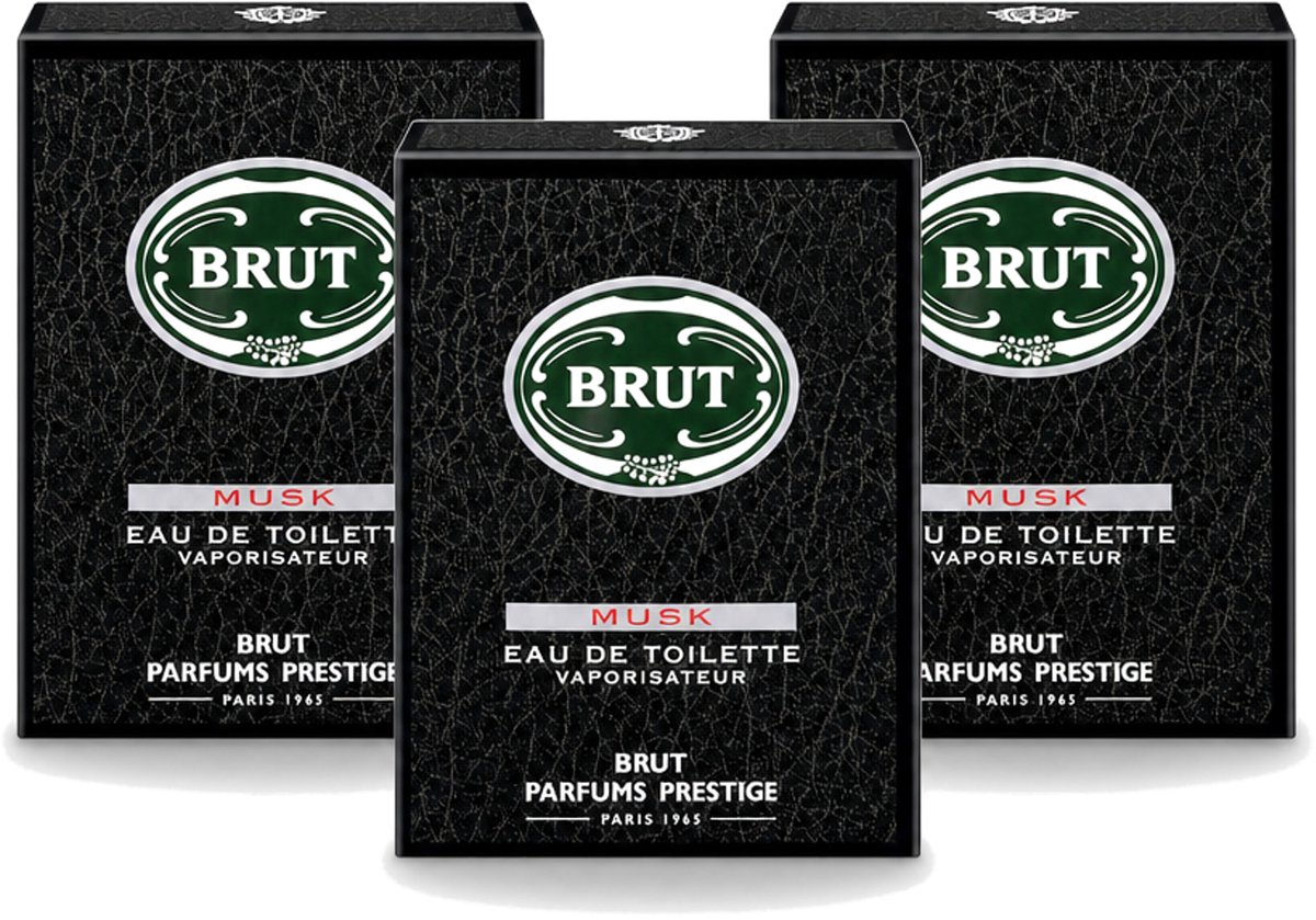 3 x Brut – Eau de Toilette – Musk – 100 ml - Voordeelverpakking - 3 stuks
