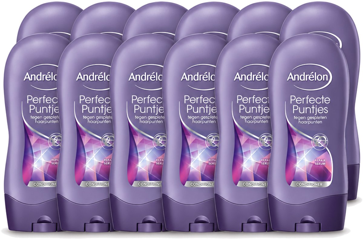12 x Andrélon - Perfecte Puntjes - Conditioner - Tegen Gespleten Haarpunten - 300 ml - Voordeelverpakking - 12 stuks