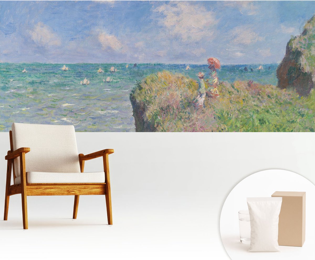 Wallfluent Fotobehang - Blauw Vliesbehang - 250x104 cm - Vreedzaam Landschap Muurschildering - Slaapkamer behang Landschappen - Fotobehang Vlies - Slaapkamer behang