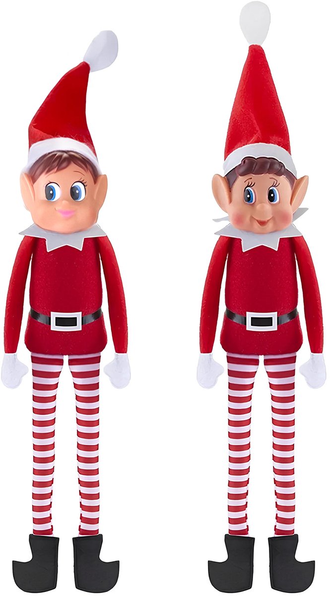 Vegaoo - Duo ondeugende kerstelfjes Elvie en Elfie