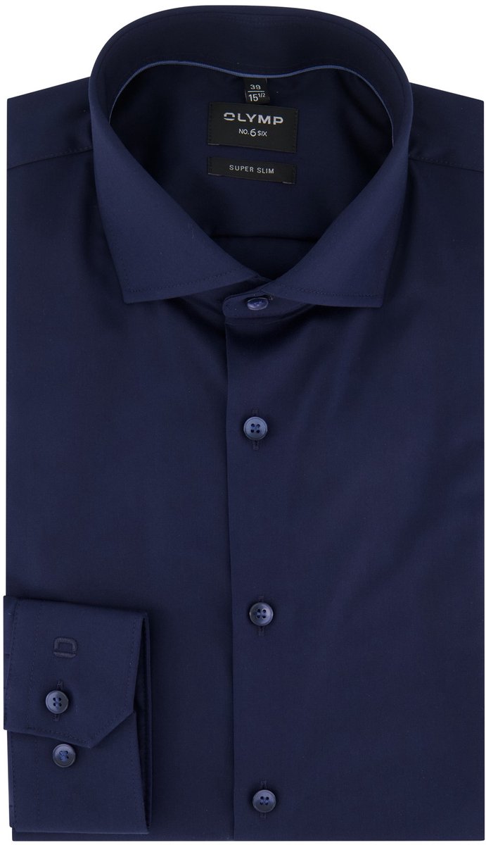 Overhemd Olymp no.6 donkerblauw