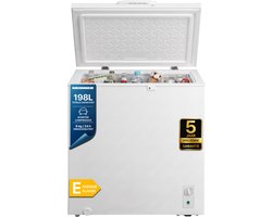 Heinner HCF-M198INVCE++ Vrieskist – 198 L – Convertible (Koelkast/Vriezer) – LED-verlichting – Inverter Compressor – Vergrendelbaar – Wit – 5 Jaar Garantie