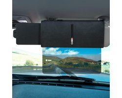 KZQ Zonneklepverlenger Auto – Zonneklep met Rits – Auto Zonwering tegen Verblinding en UV-stralen – Universele Zonneklep voor Passagier – Rechterzijde – Zwart