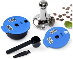 Herbruikbare Koffie Capsule Pods voor Bosch Koffiemachine, BENFUCHEN Tas simo Decaf Koffie Discs, Blauw, 1 * 60ML Pod+1 * 200ML Deksel+1 Sabotage