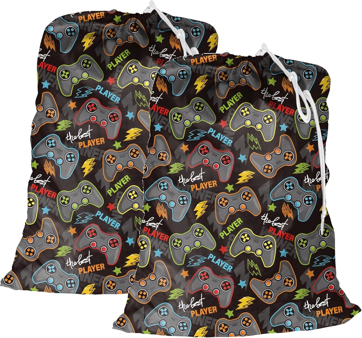 2 Pack Jumbo Geschenkzakken voor Cadeautjes (Spelconsole-M)