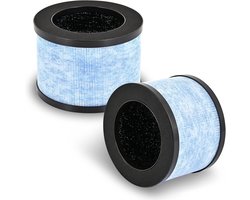 Filters vervanging voor AROEVE MK01 MK06 en Kloudi luchtreiniger DH-JH01, Intelabe EPI080/EP1080, Elechomes EPI081/EP1081, H13 Premium True HEPA-filter, 2 stuks