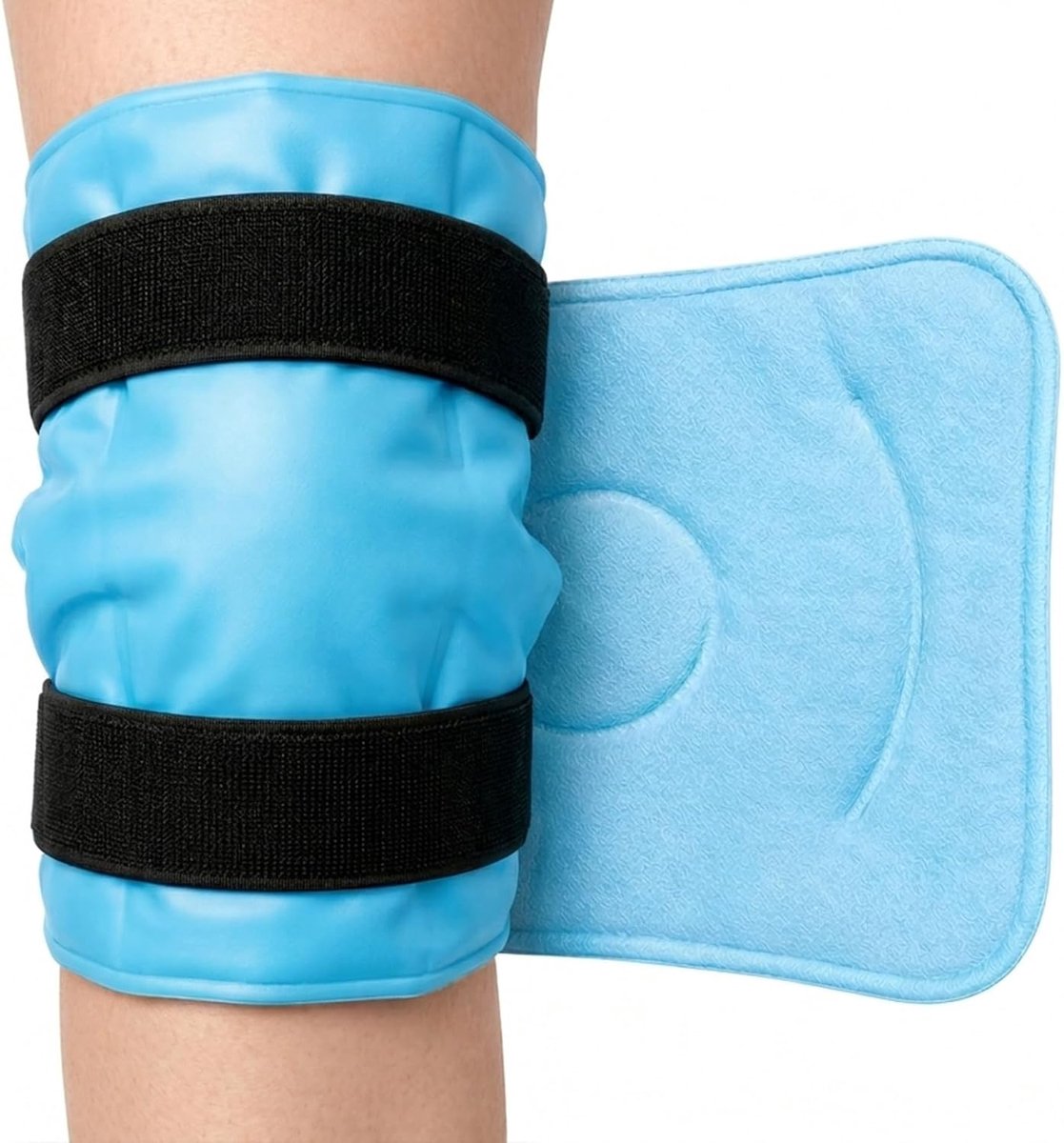Kniegewricht, koelmanchet knie, herbruikbaar koud- en warmtekompres voor knieën, voor gebruik op de knieën, voor waterloos ijsbad na het sporten (blauw)