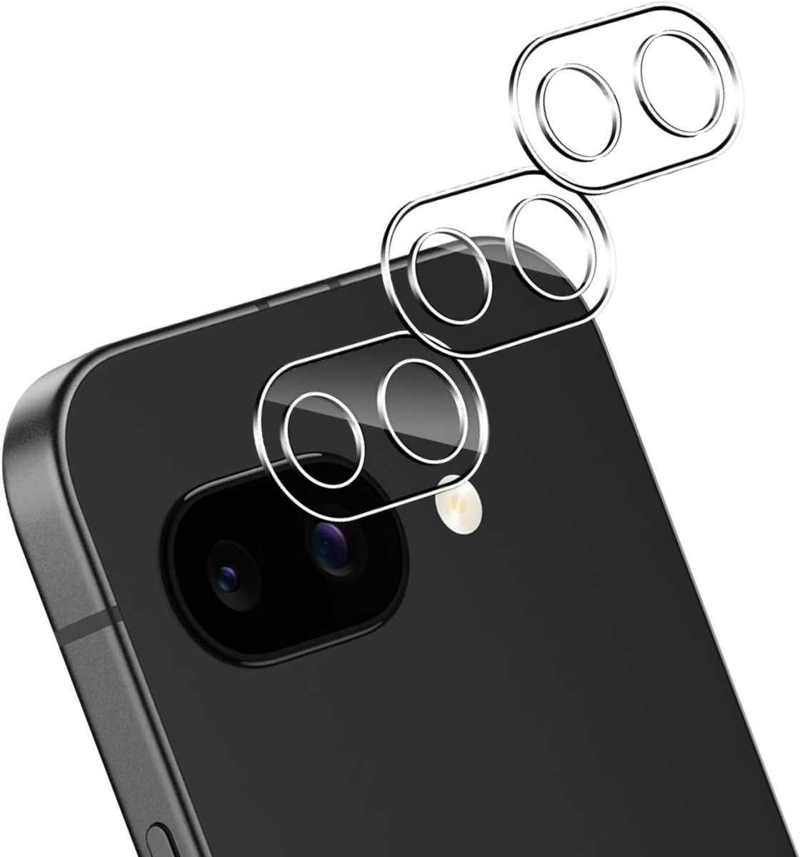 Camerafolie voor Google Pixel 9a 5G, 3 stuks, anti-kras camera, gehard glas, lensbescherming, hardheid 9H, zonder luchtbellen