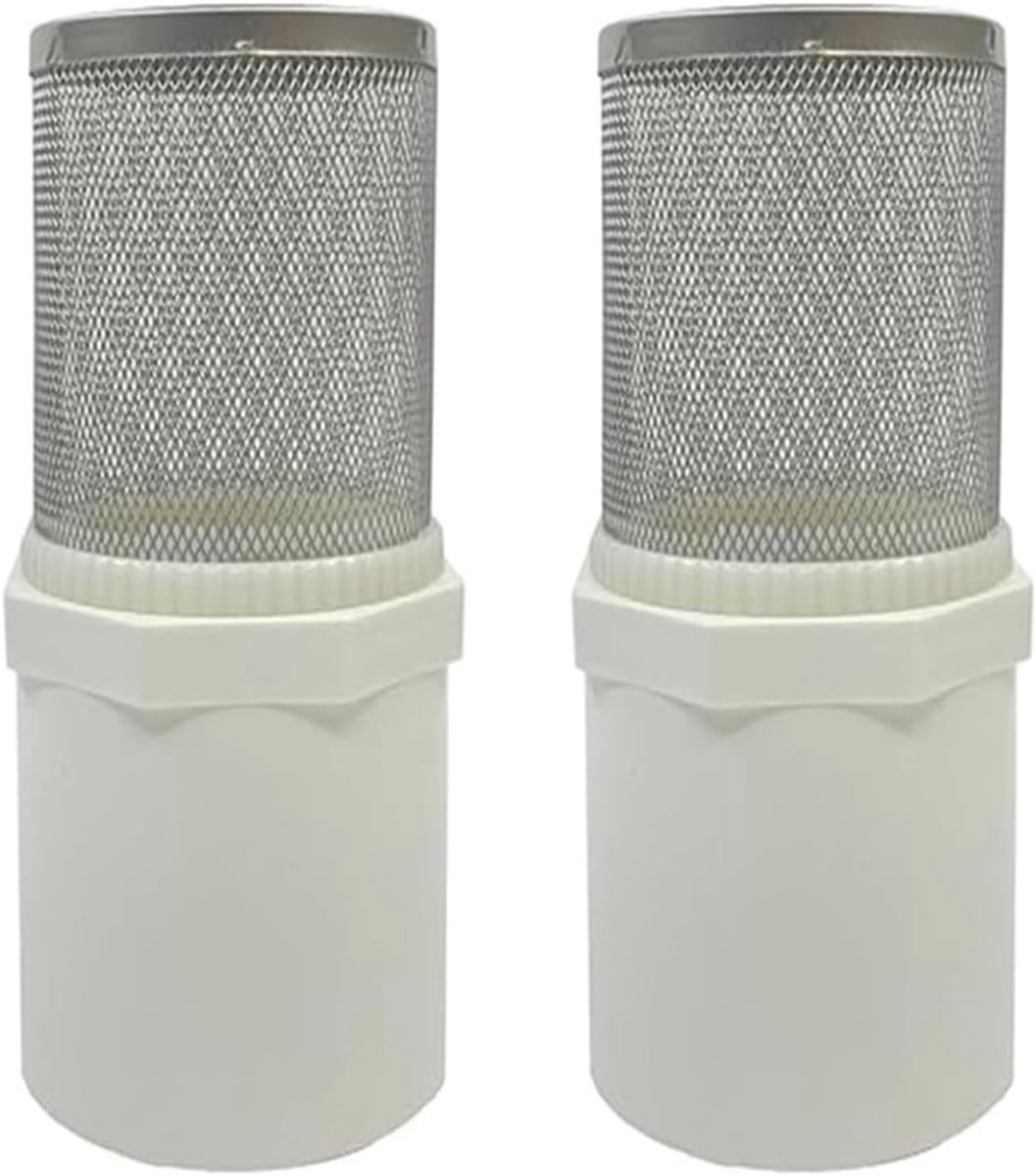 2 PCs de Filterdekking van Roestvrij staalpvc, het Netwerkscherm van de Waterpijpfilter voor Tuinirrigatie voor 32mm Buitendiameterpijp