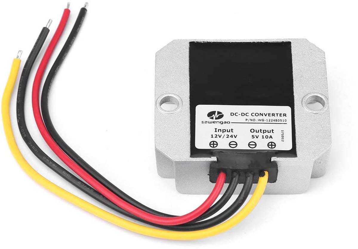 Converter DC-DC 12V/24V Naar 5V - Regulator Inverter 10A - Hoog rendement - Ideaal voor voertuigen - ShopVlot