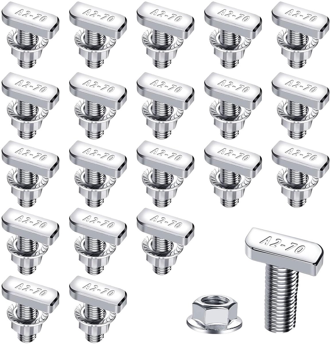 Hammerkopbouten M10 x 25mm - A2-70 roestvrij staal - Hoge sterkte - Ideaal voor bevestigen van zonnepanelen - ShopVlot