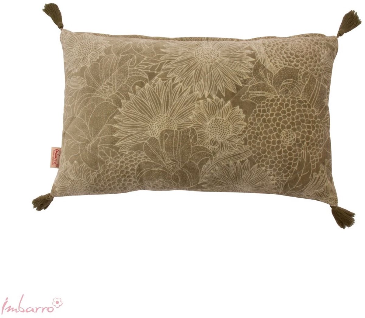 Imbarro Home & Fashion Imbarro - Sierkussen - Pure Green - Velours - 30 x 50 cm Groen