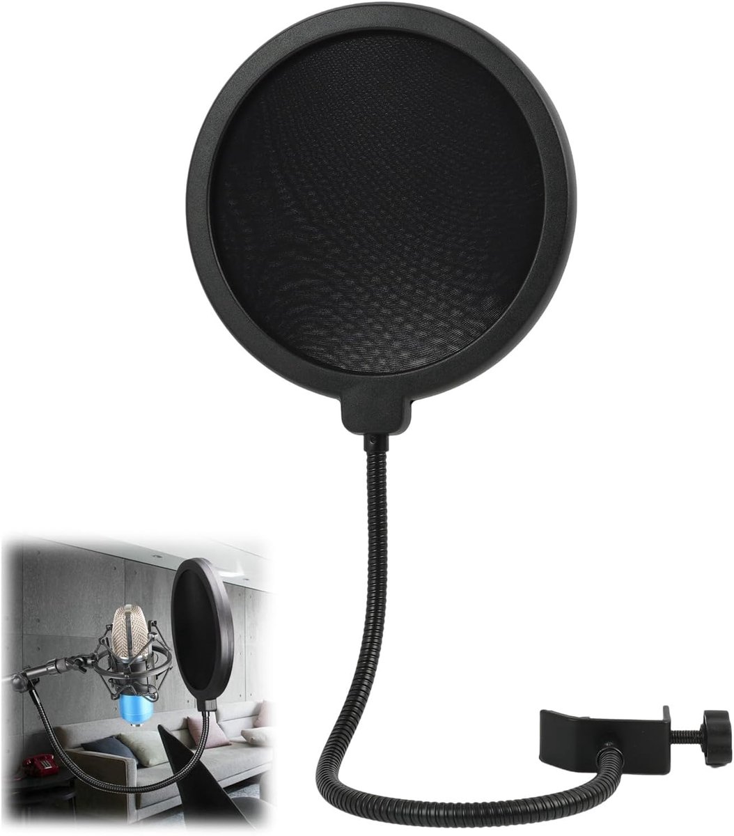 Micro pop filter - dubbele laag bescherming - universele montage - ideaal voor opname - ShopVlot