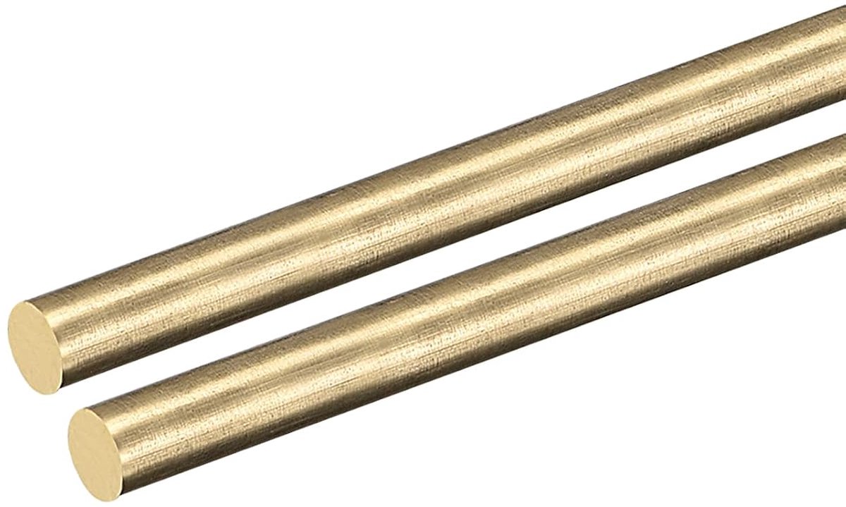 DMiotech 2 pieces 6 mm x 400 mm solid brass round rod swivel rod for crafts - ShopVlot