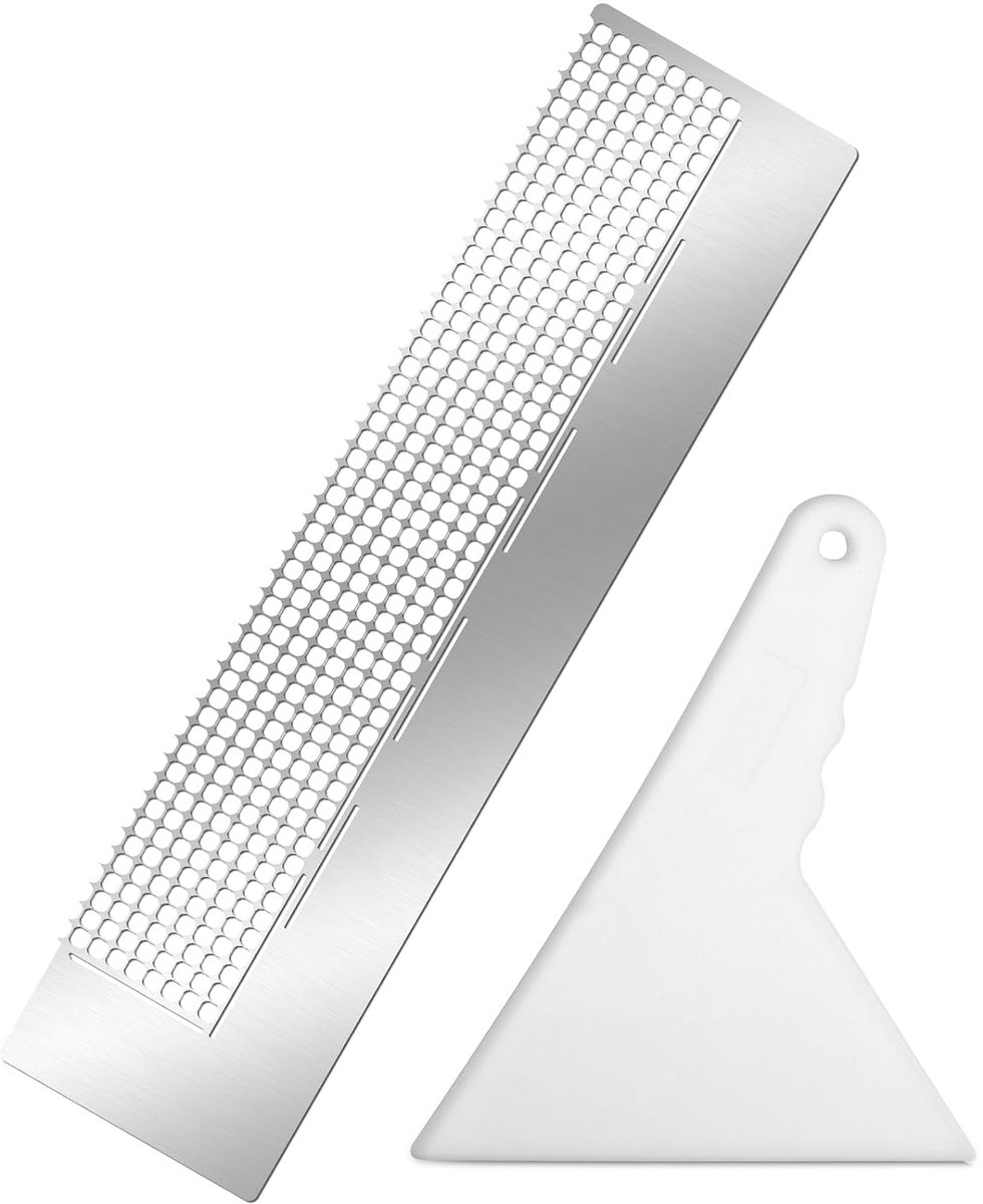 Tekenliniaal 2-delig - RVS met 400 lege grids - Voor DIY diamant schilderen - Ideaal voor precisiewerk - ShopVlot