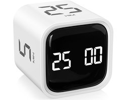Namajunas - time timer - zwaartekracht sensor met omkeerbare timer functie - oplopende tijd en aftellende tijd - groot LED-cijferdisplay met heldere weergave - automatische slaapstand om energie te besparen - voor zoals studeren, koken en fitness