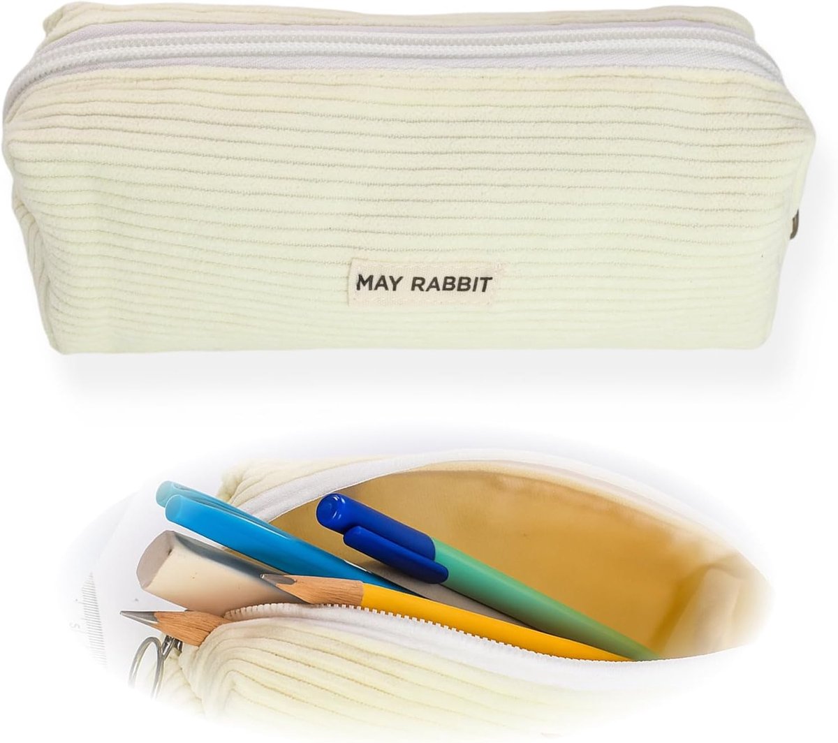 Pencilcase voor meisjes - corduroy - stijlvol en duurzaam - ideaal voor school - ShopVlot