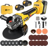 CONENTOOL 21V Accu Haakse Slijper - 125 mm - 2500W - 2x 4000mAh Accu