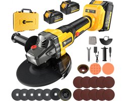 CONENTOOL 21V Accu Haakse Slijper - 125 mm - 2500W - 2x 4000mAh Accu