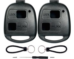 SUPALAND 2 Stuks Vervangen Autosleutelshell Voor Toyota Yaris Prado Corolla Celica RAV4 Avensis Land Cruiser Previa - ShopVlot